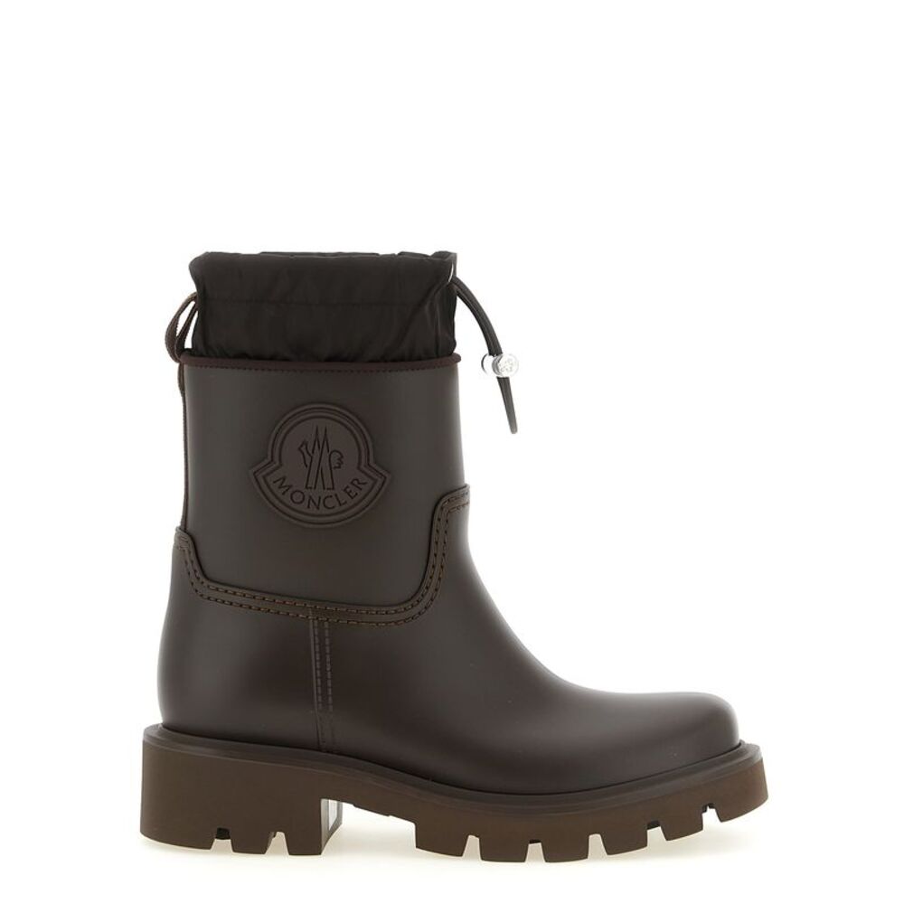 Moncler Brown Pvc Ankle Women's Boots